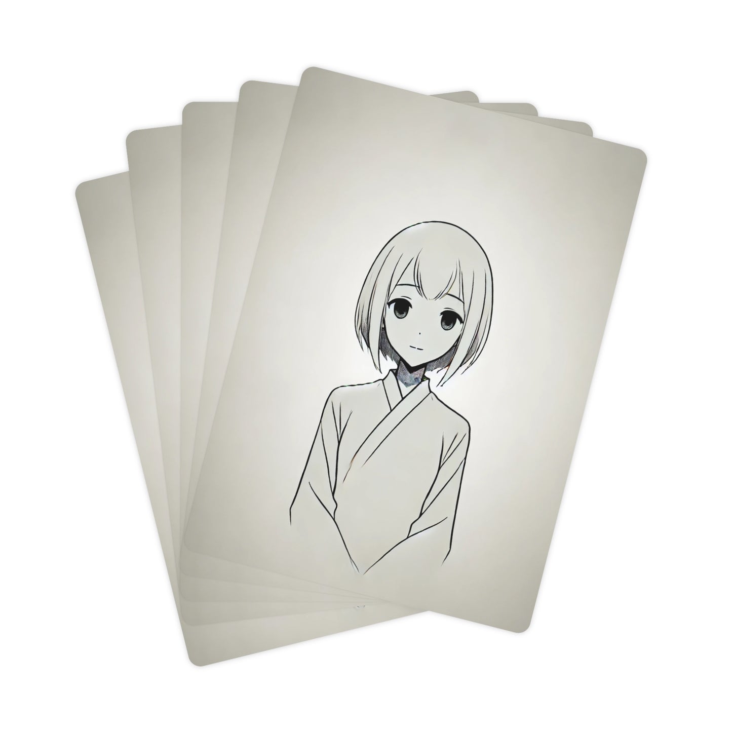 Anime-Inspired Poker Cards with Ace of Spades Design - Perfect for Game Nights