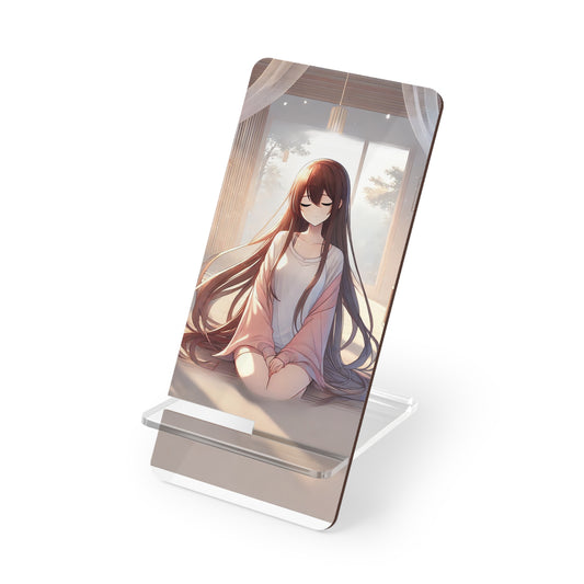 Elegant Anime-Inspired Mobile Display Stand for Smartphones