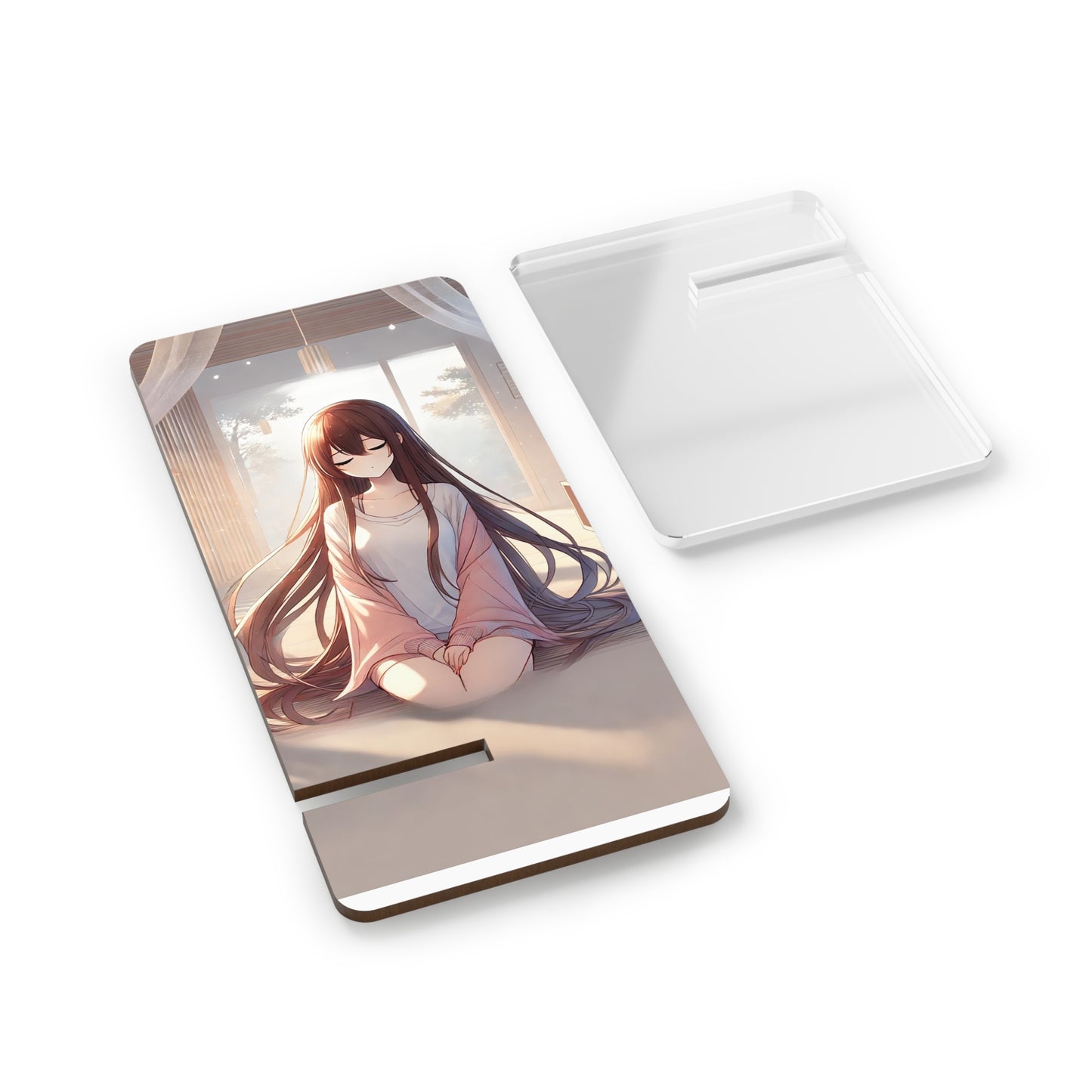 Elegant Anime-Inspired Mobile Display Stand for Smartphones