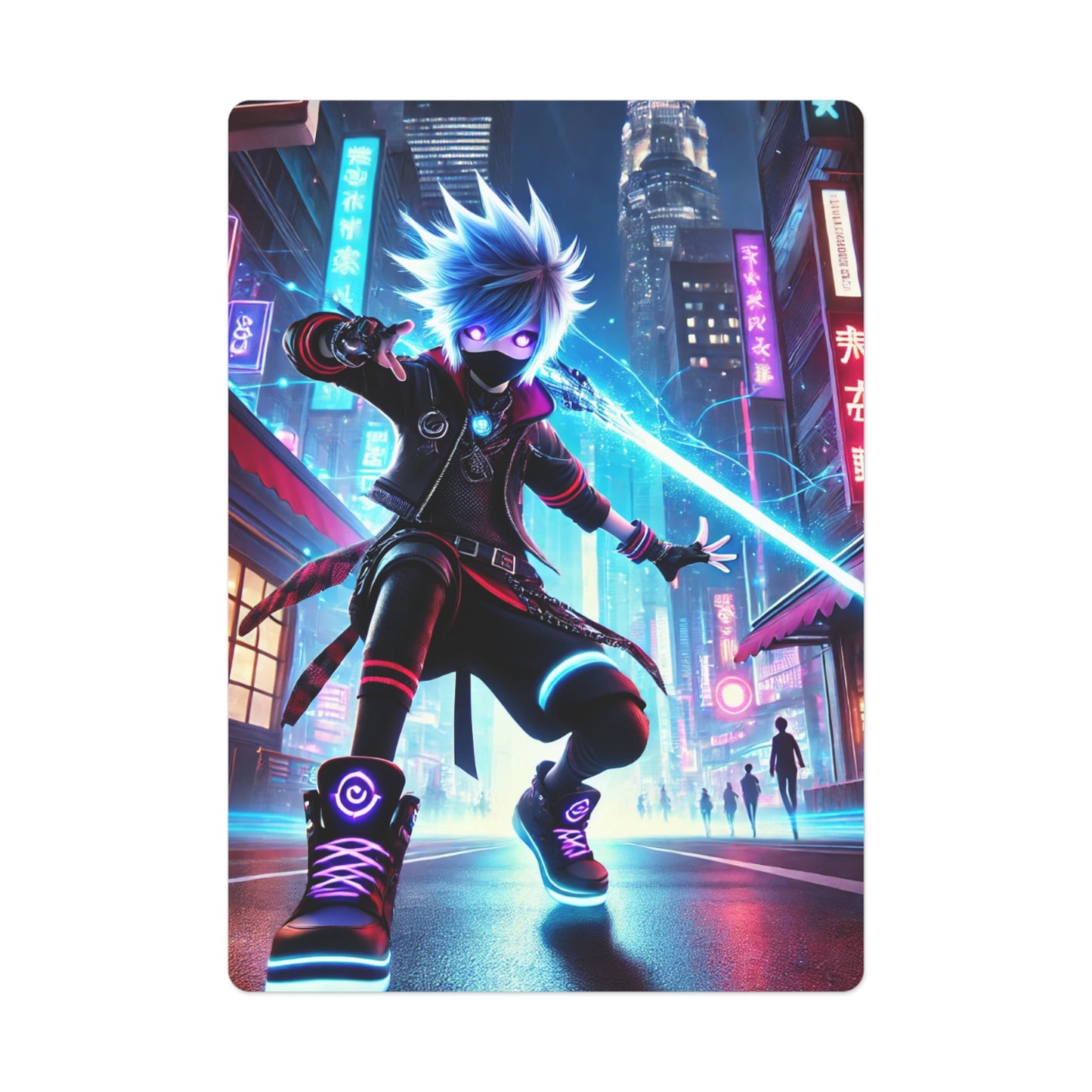 Neon Cyberpunk Poker Card Set - Unique Gaming Cards for Tabletop Fun